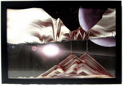 幻想的な宇宙空間を 砂の絵が飾る芸術 40代男性への贈り物にどうぞ サンドピクチャー購入情報 プレゼントや思い出に